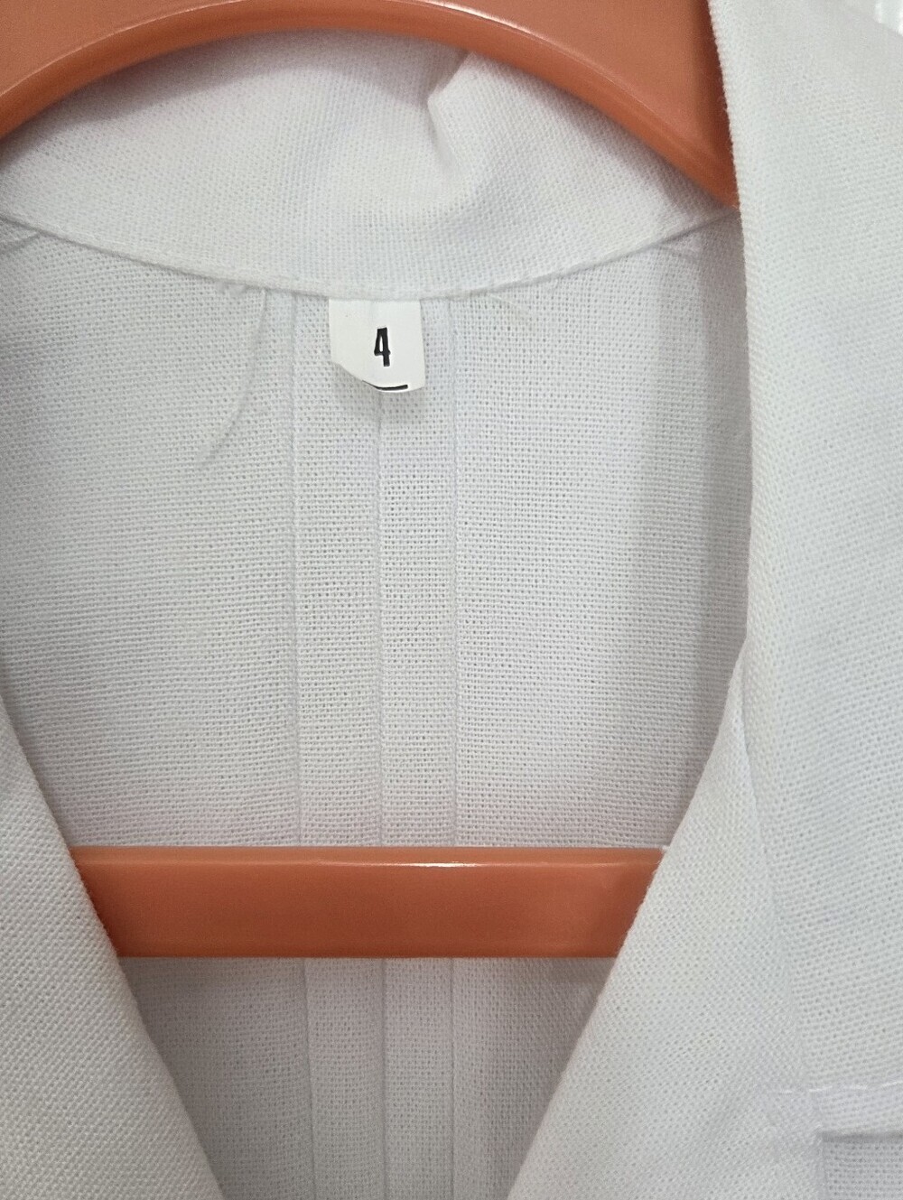 Handmade Boys White Guayabera Shirt Short Sleeve Pleated Embroidered Size 4 - Picture 3 of 5